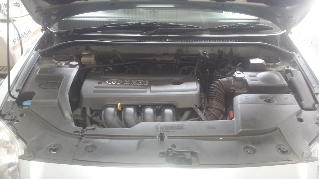 Engine bay after conversion 