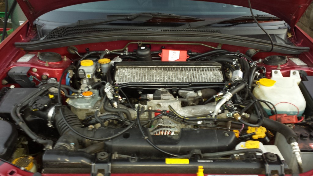 Subaru Forester Turbo Engine bay 
